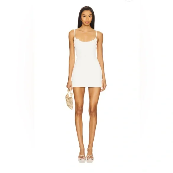 Devon Windsor Hayes Textured Cream Mini Dress (Size Medium) - Picture 4 of 11